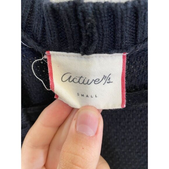 Active Womens Open Front Cardigan Sweater Small Black Cotton/Acrylic Blend‎ - Picture 3 of 6